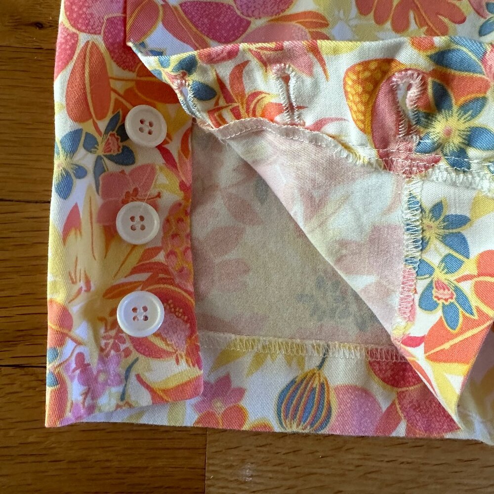 Talbot's Perfect Crop Pants Fruit & Flowers Size 12 - Picture 11 of 16